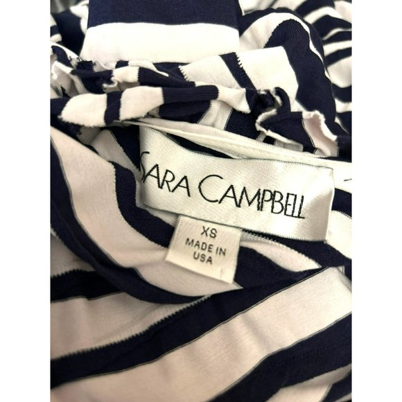 Sara Campbell Women's Black White Zebra Printed Dress Size XS Knit Ruffle Collar - Picture 5 of 6